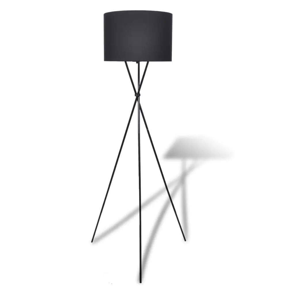 Lampenkap voor vloerlamp met hoge conventioneel zwart