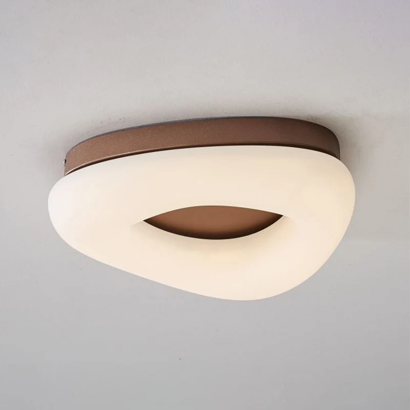 Premium Kwaliteit Gang LED-plafondmontagelamp Minimaal grijs/koffie Inbouw met ronde/driehoekige acrylkap
