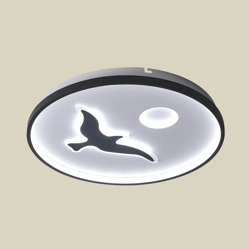 Vogelverzonken plafondmontage Minimalistische acryl LED-inbouwlamp met zwarte afwerking en ronde kap warm/wit zwak | Snel...