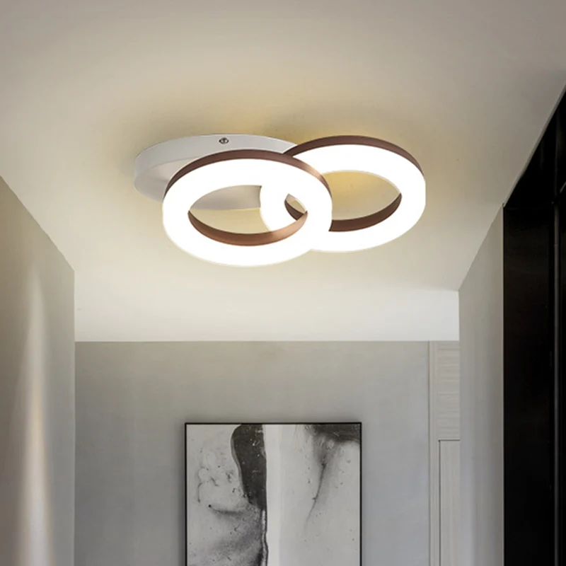 Energiezuinige 8,5"/11,5" brede metalen ring plafondinbouw hedendaagse witte LED semi-inbouwlamp warm/wit zacht