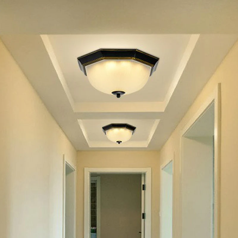 Geribbelde matglazen kom Inbouwverlichting Ouderwets woonkamer LED Inbouwplafondlamp met CE-Keurmerk
