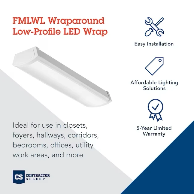 Lithonia Lighting 2-ft 1200-Lumen Koel White LED Wraparound Light