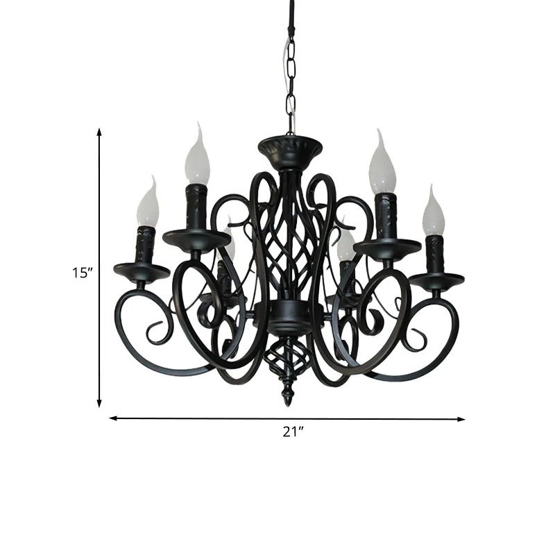 Premium Kwaliteit Plafondkroonluchter met 6/8 lampjes, minimalistische kaarsstijl, metalen hanglampset met gedraaide arm,...