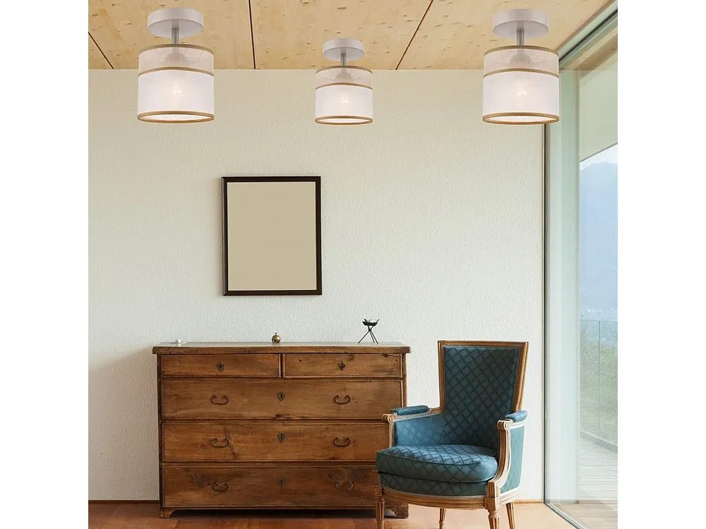 Plafondlamp Andrea, Wit, 25x16x16 cm, EPIKASA met CE-Keurmerk