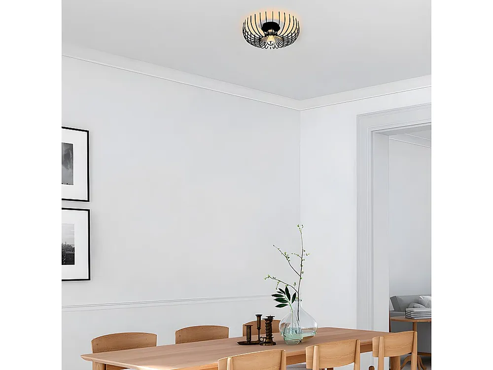 Plafondlamp ASPENDOS - D.36 x H. 12 cm - Zwart - Koop nu zonder meer en goedkoop producten van topkwaliteit tegen kortings...