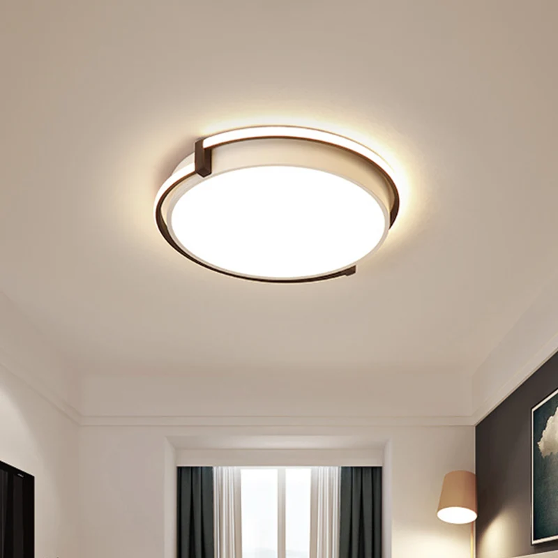 12"/16"/19.5" W Dorm Room LED Flushmount Eenvoudig Grey/White Flush Mount Ceiling Light Round Acrylic Shade inclusief batt...