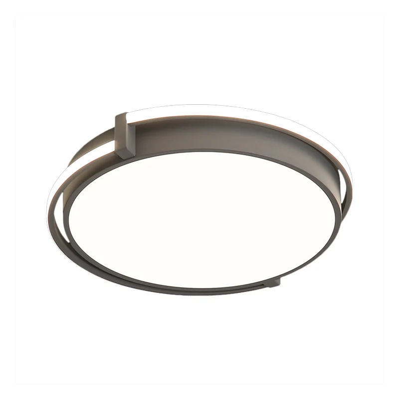 12"/16"/19.5" W Dorm Room LED Flushmount Eenvoudig Grey/White Flush Mount Ceiling Light Round Acrylic Shade inclusief batt...