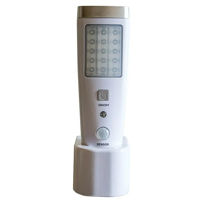 Eltra Zaklamp - Wit, Met accuvoeding, Led inclusief batterijen