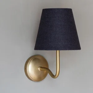 Oplaadbare LED Malvern Medium Wandlamp Basaltgrijs - Antiek Messing