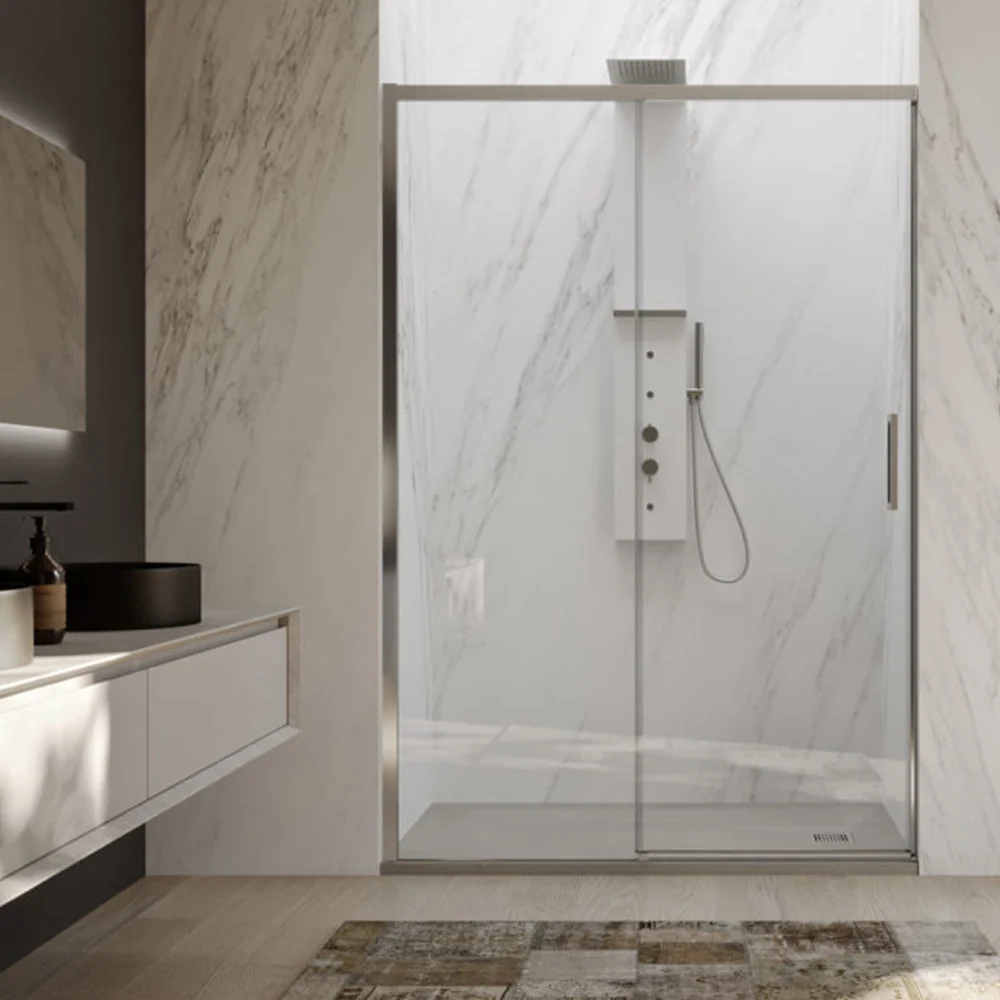 Left sliding shower door 110 cm Lauren model 8 mm tempered glazen