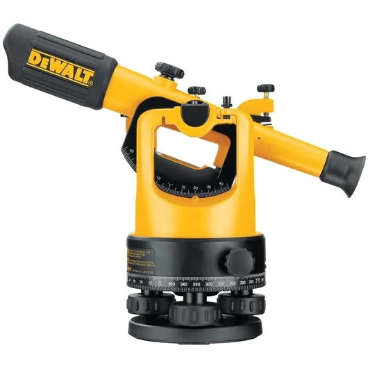 DEWALT Transit Level Tripod, Rod, And Carrying Case, 20X Magnification