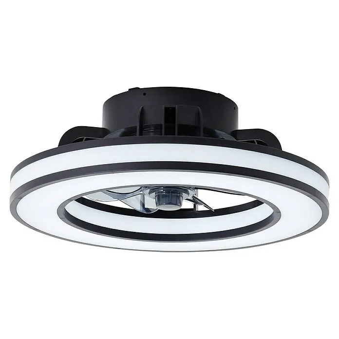 Brilliant Plafondventilator MONDELLO met LED verlichting - Zwart, 41,5 cm | Snel Thuisbezorgd
