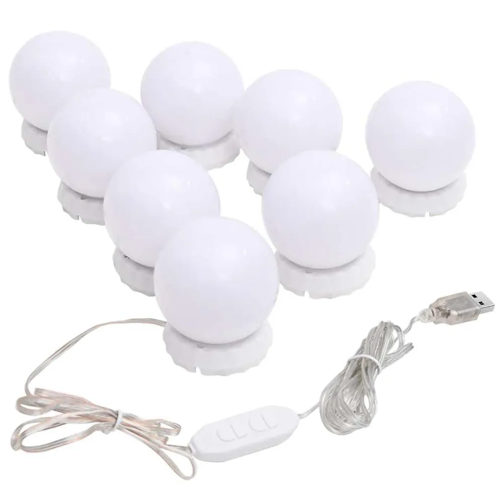 Spiegelverlichting met 8 LED-lampen warmwit en koudwit
