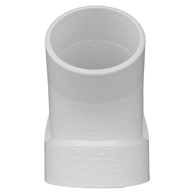 Charlotte Pipe 4- 45-Degree VINYL DWV Street Elbow
