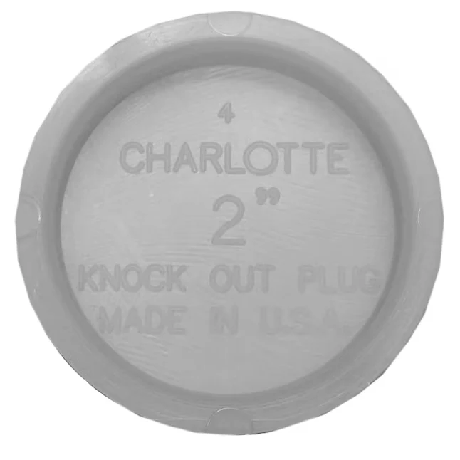 Charlotte Pipe 2- VINYL DWV Test Cap - Spigot Connection, Schedule 40, NSF Safety Listed - Vloeiend Verloop
