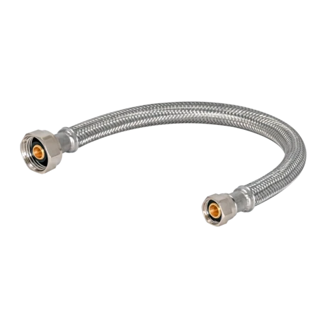 Eastman 3/8 . Comp. x 1/2 . FIP Braided Stainless Staal Faucet Connector (20 . Length)