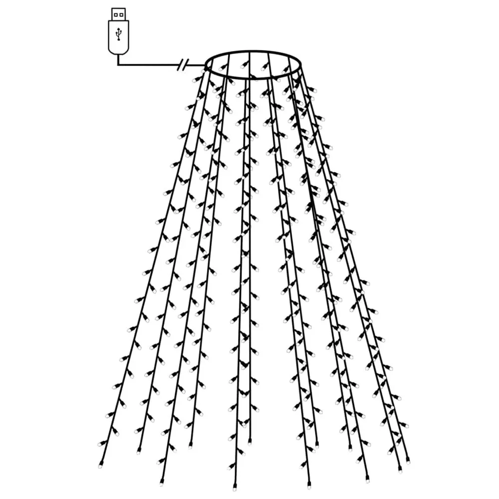 Kerstboomverlichting met 150 LED's meerkleurig net 150 cm