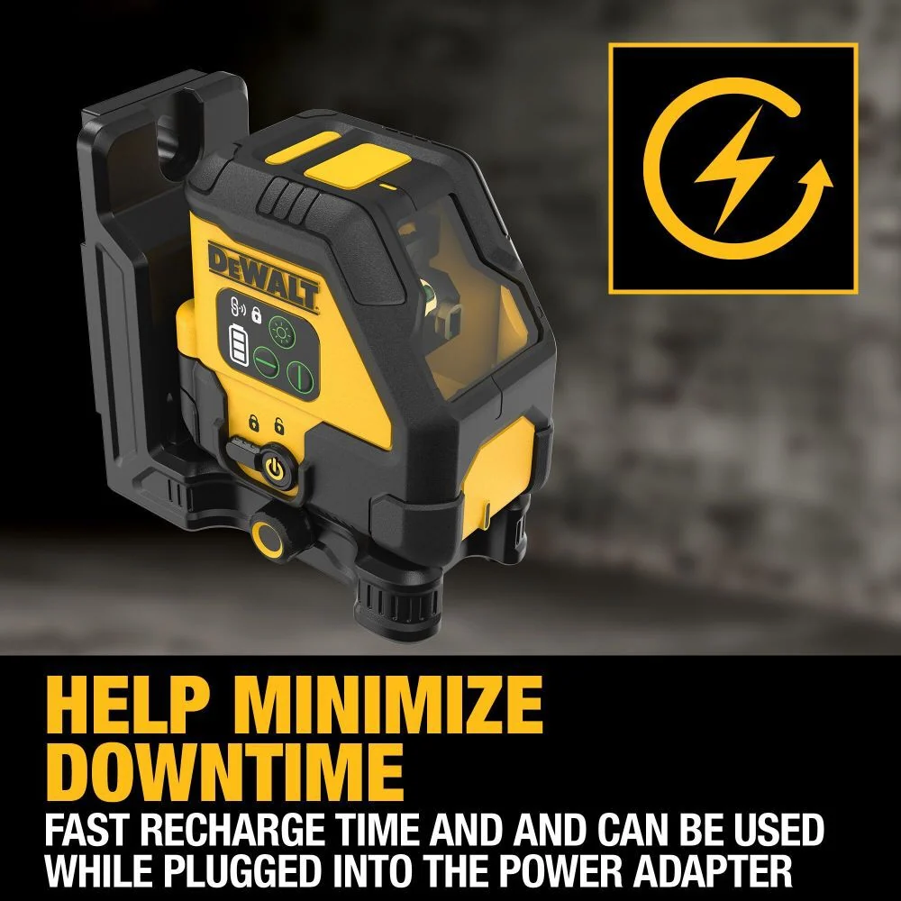 DEWALT USB Herlaadbaar Red Cross Line Laser Base Kit DCLE14201RB