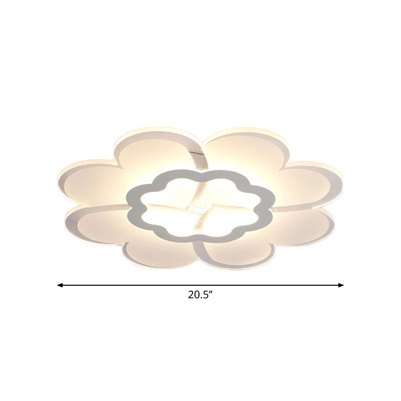 16.5"/20.5"/31" W Ultrathin Flower Flushmount Minimalistic Kunststof glas Bedroom LED Close to Ceiling Light Warm/White Li...