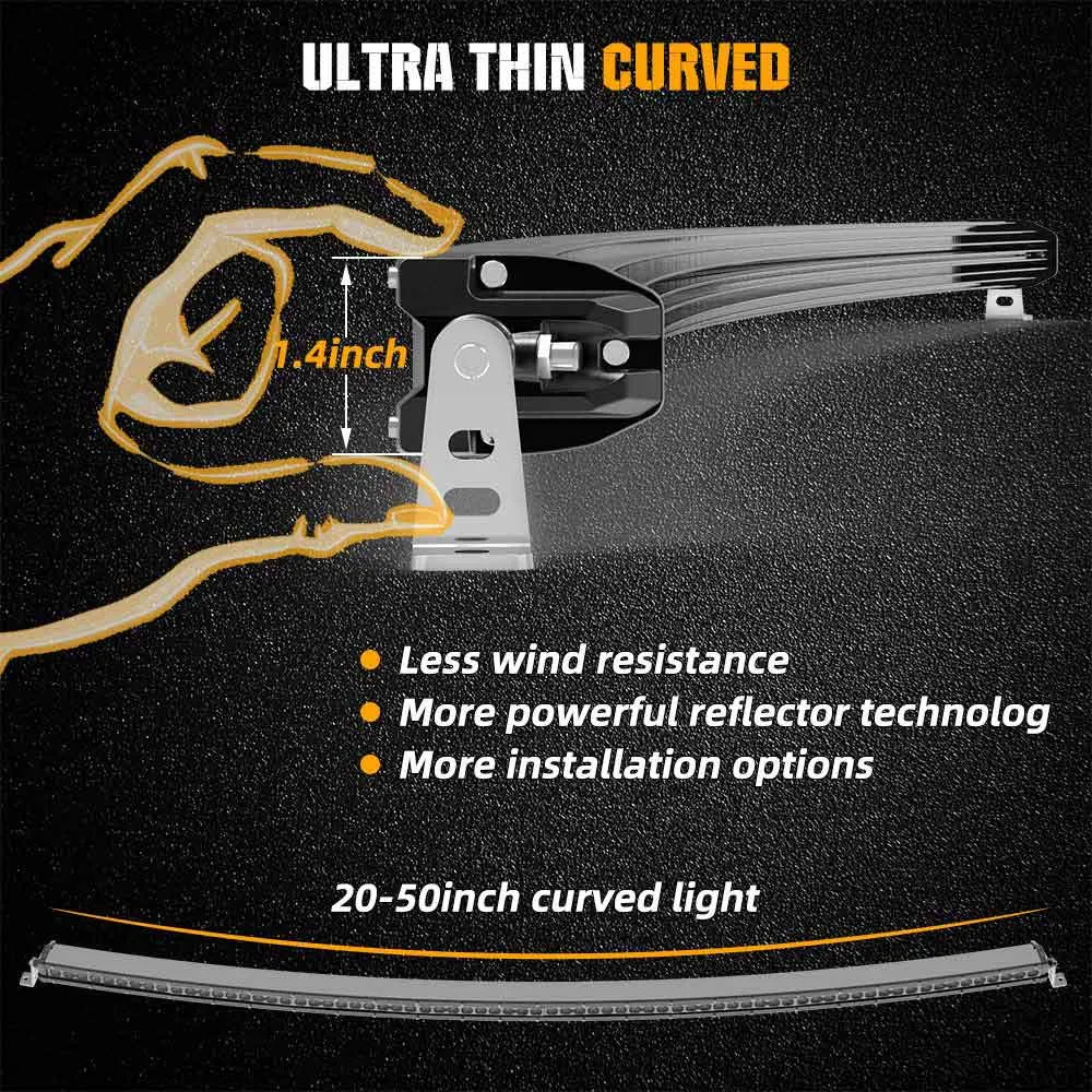 32inch G10 Series 90W Slim Solo Row Light Bar
