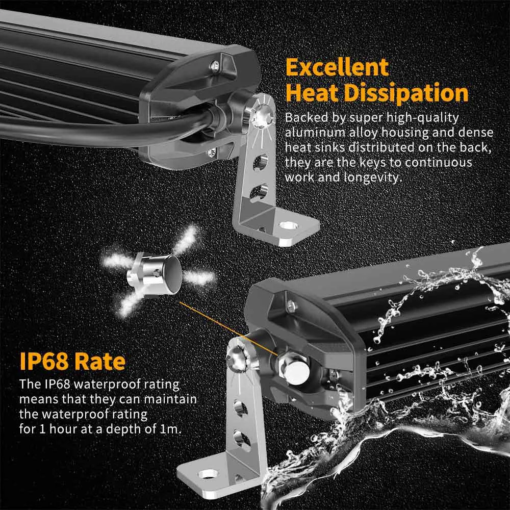 32inch G10 Series 90W Slim Solo Row Light Bar