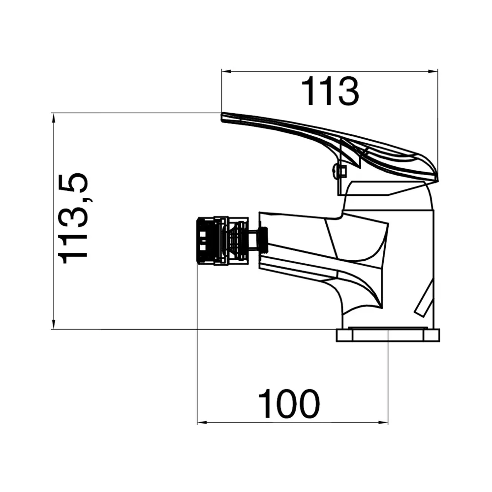 Bidet mixer Celia series chrome-plated messing
