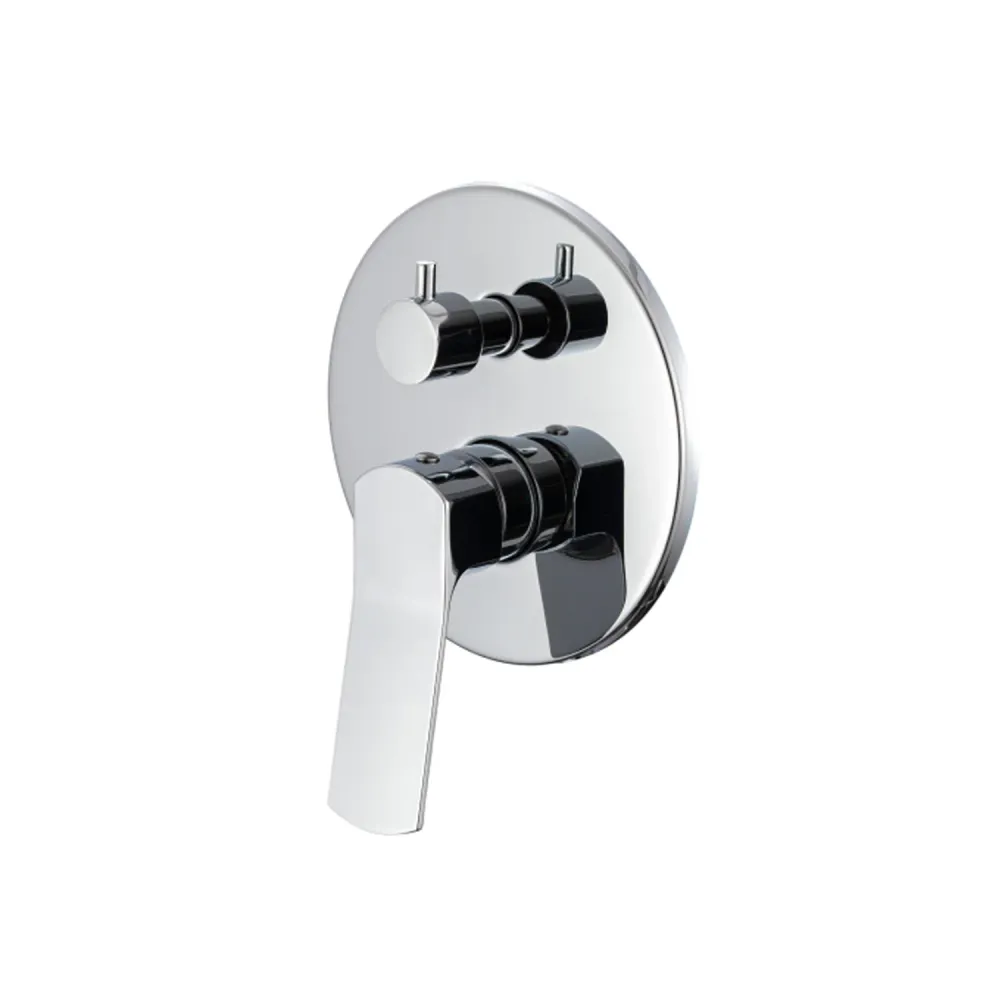 Built- 3-way shower mixer Lumix chrome-plated geel koper