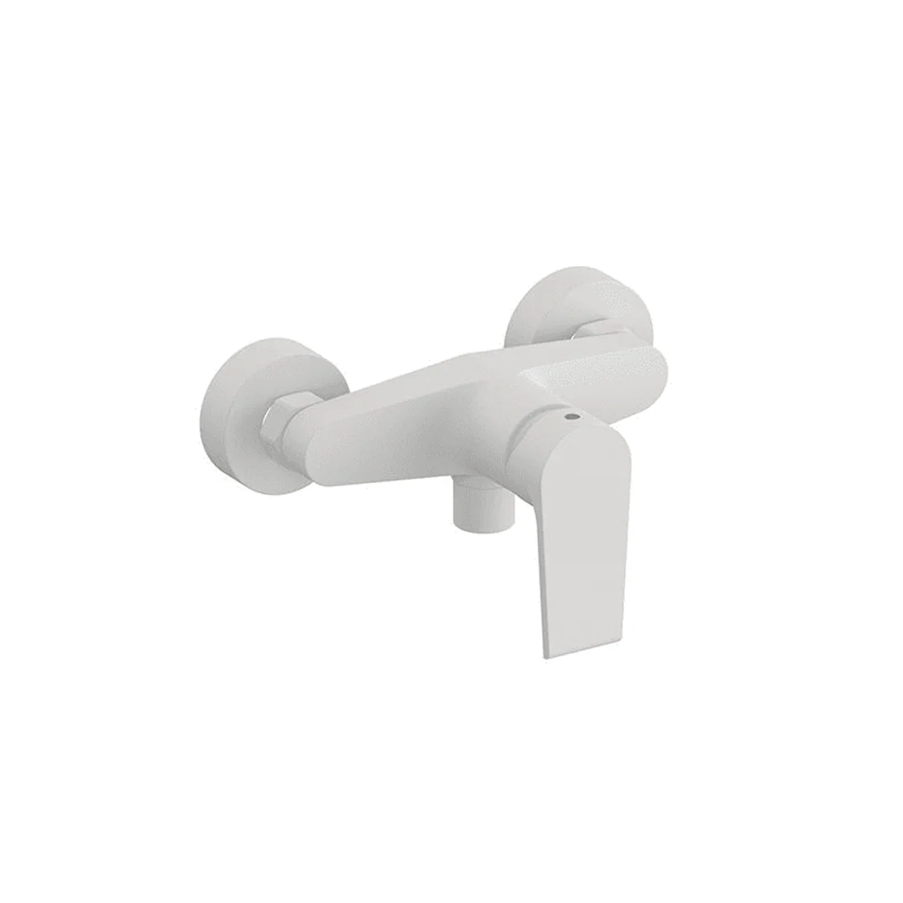 External shower mixer Rubinetterie Mariani Artic line matte sneeuwwit