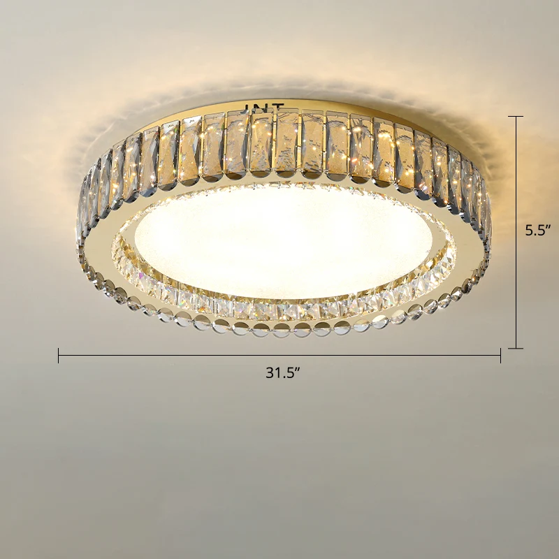 Geometrische inbouwverlichtingsarmatuur Minimalistische kristalheldere plafondlamp voor slaapkamer