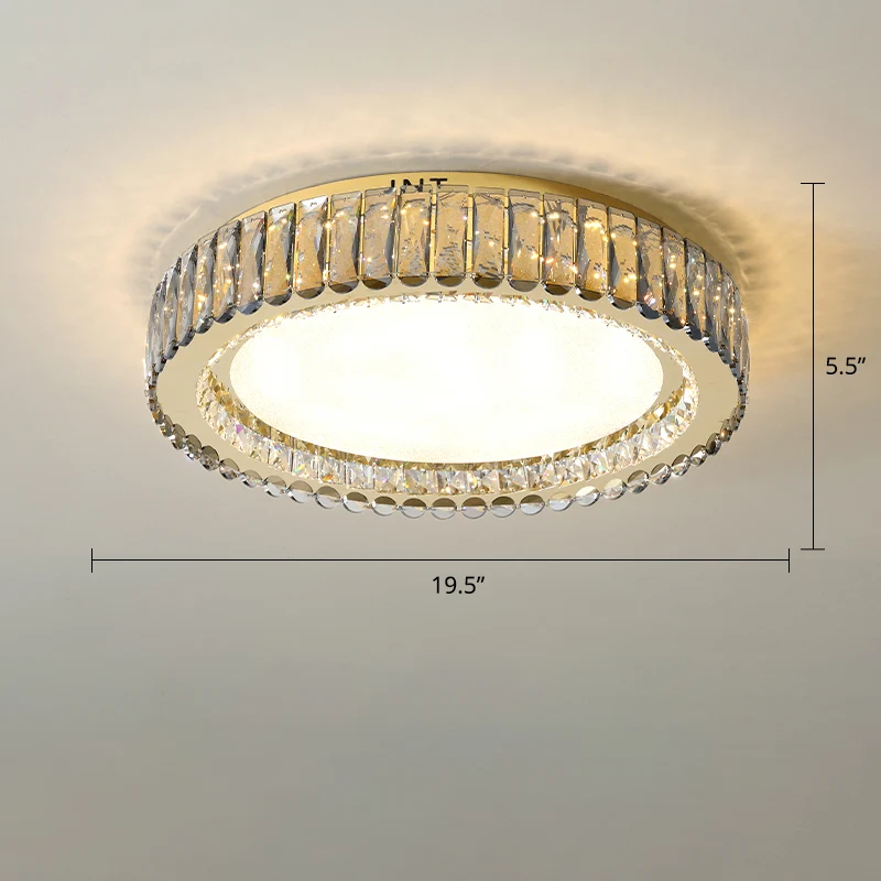 Geometrische inbouwverlichtingsarmatuur Minimalistische kristalheldere plafondlamp voor slaapkamer