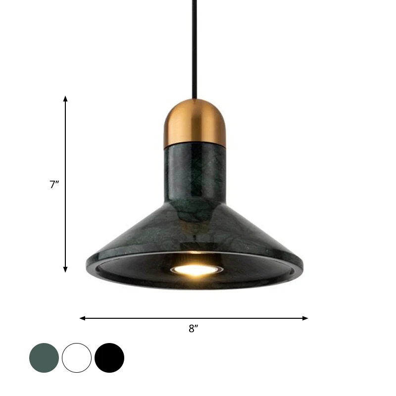 Globe/Cone Marble LED hanglampset Designer zwart/wit/groen hanglamparmatuur voor woonkamer