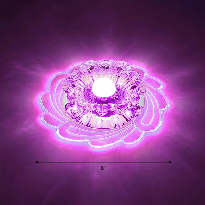 Minimalistische bloemenschaduw inbouwverlichting Kristallen entree LED inbouwarmatuur