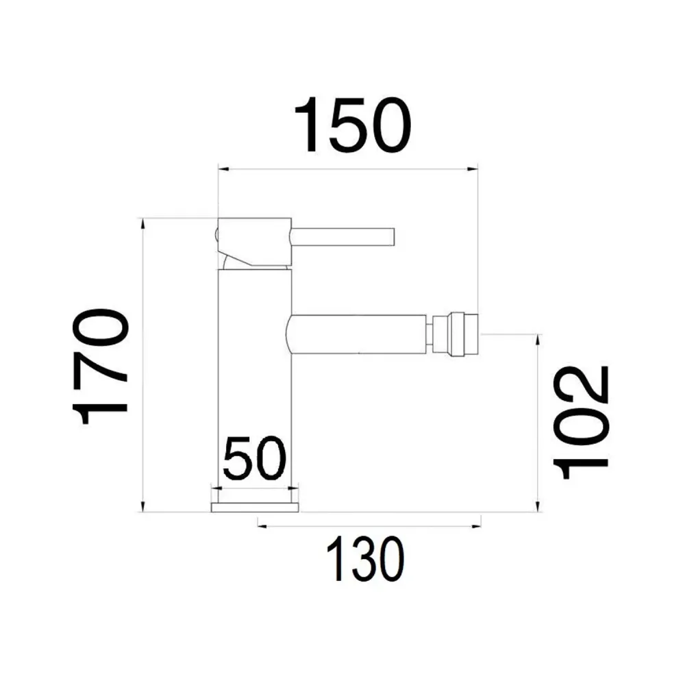 Moon series bidet mixer chrome-plated messing