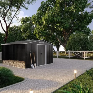 Tuinhuis grijs gegalvaniseerd staal LERY - 10,5m≤ - Koop nu