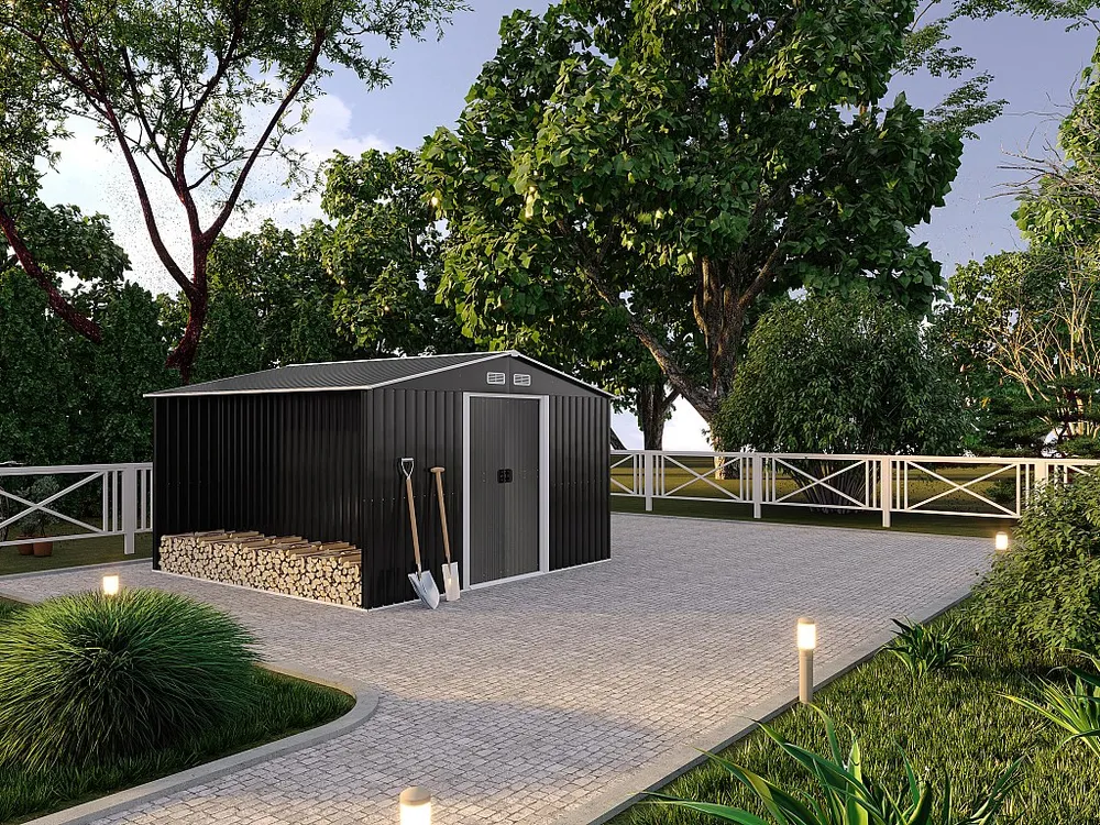 Tuinhuis grijs gegalvaniseerd staal LERY - 10,5m≤ - Koop nu