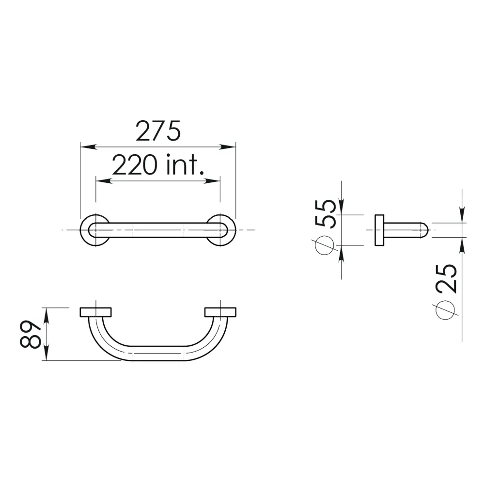 Handle 20 cm Up Gedy Stainless Steel - Ivoor
