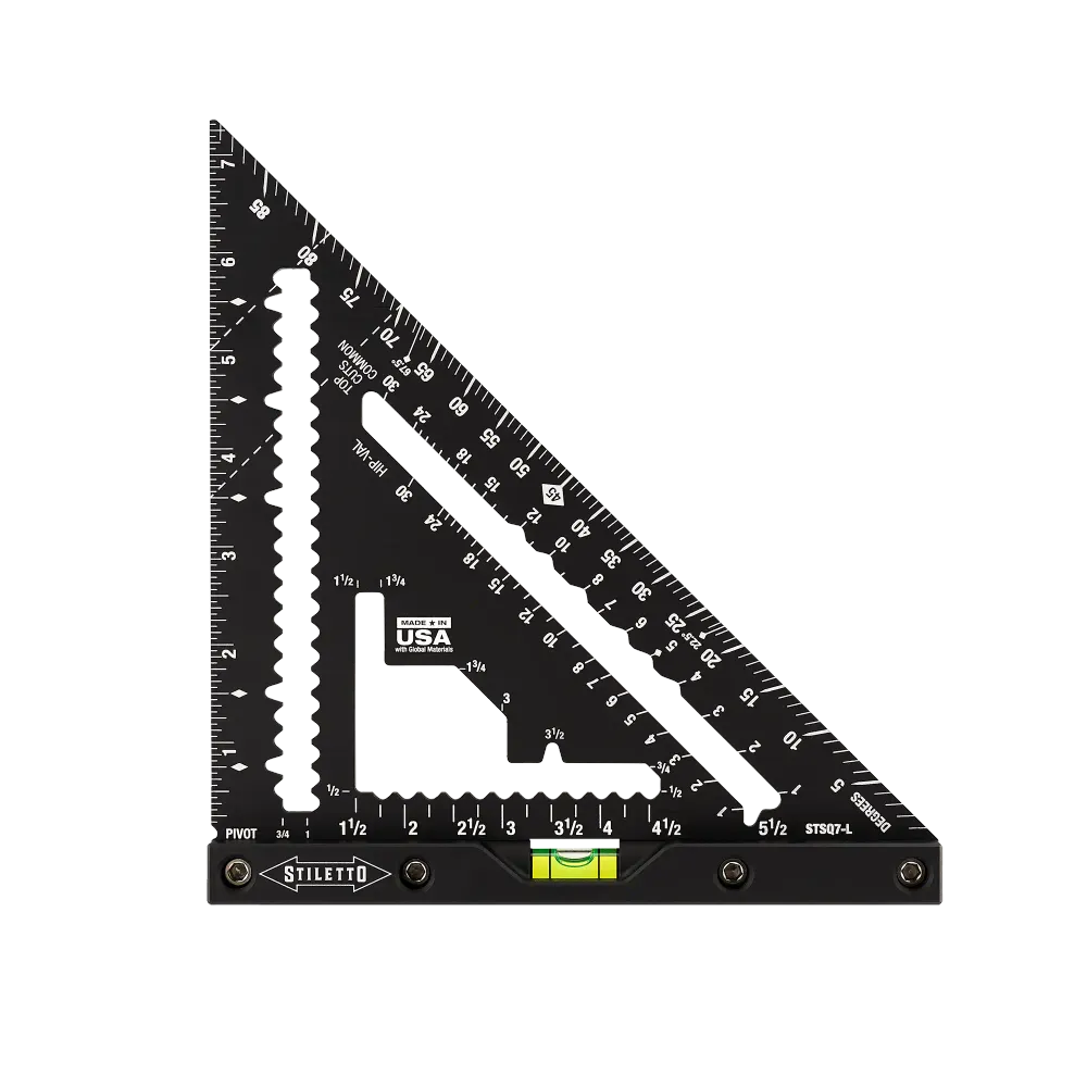Industrieel Zwaar STILETTO STSQ7-L 7" Carpenter Square w/ Level