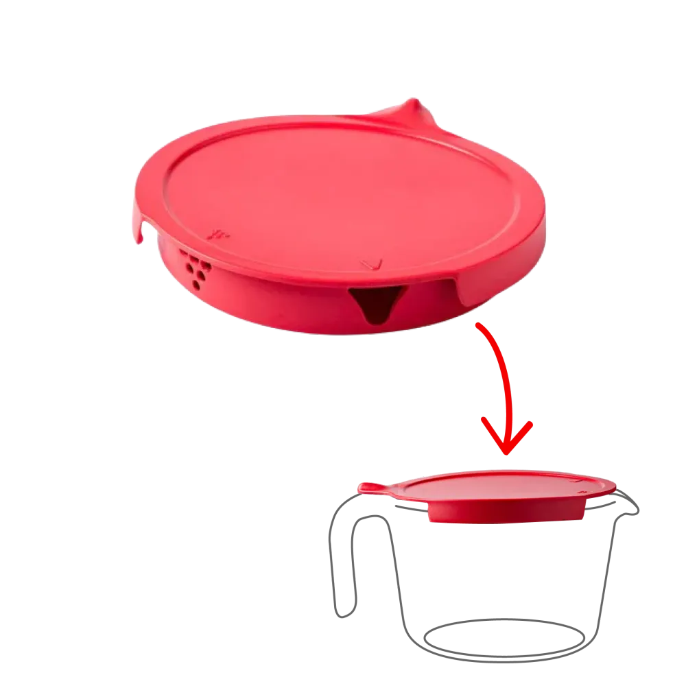 Gecertificeerd Measuring jug 1L - Replacement lid rood