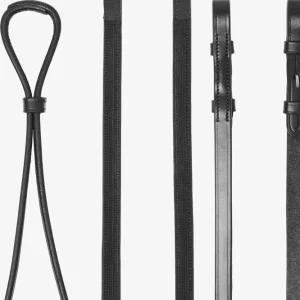 Hunter Half Lined Reins Black/Silver C met waterdichte behuizing