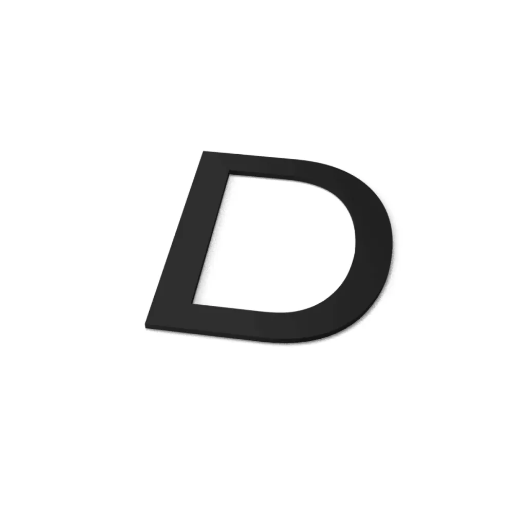 D RAL 9005 (lettertype: Arial) met Digitale Display