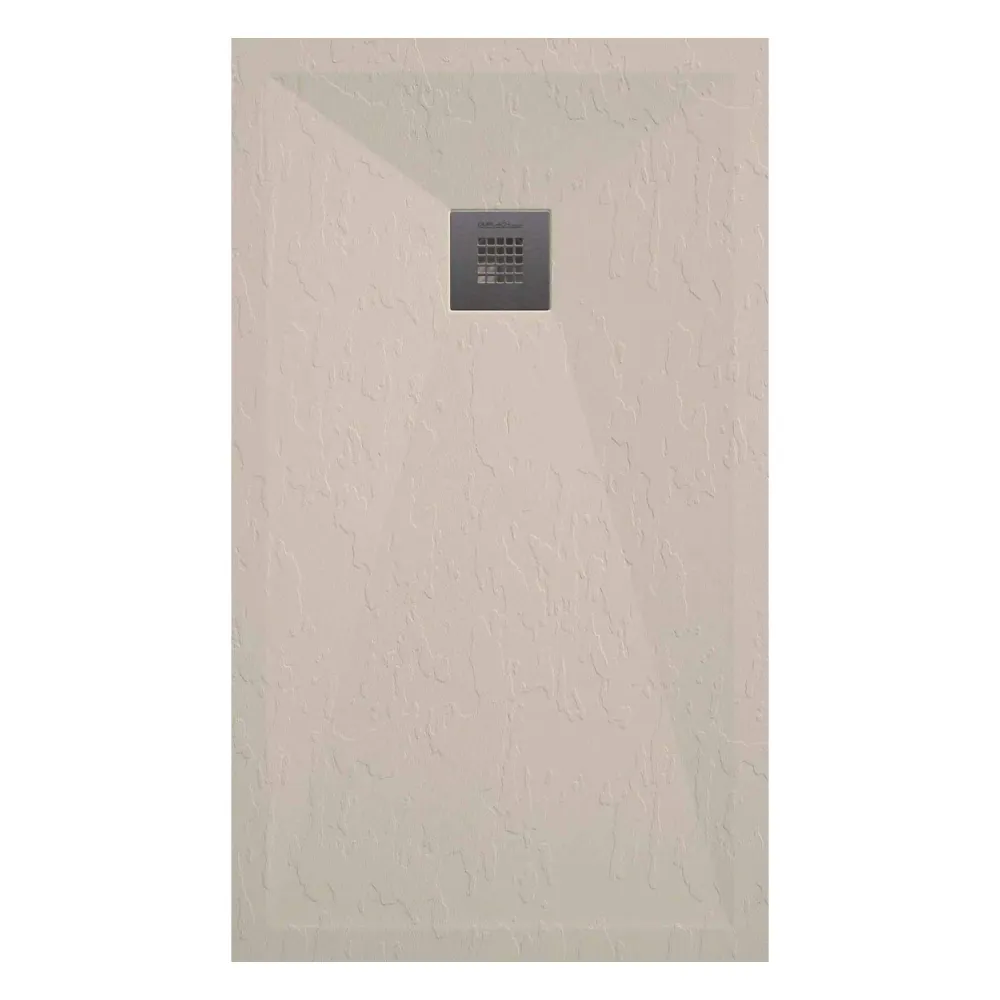 Resin shower tray model Plus 90x160cm cream slate