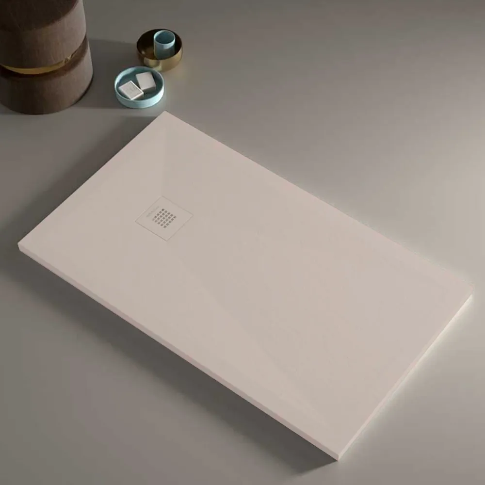 Resin shower tray model Plus 90x160cm cream slate