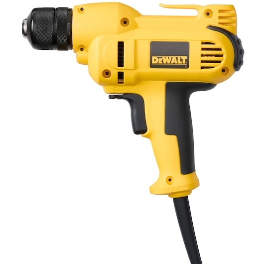 DEWALT Corded Drill, 8.0-Amp, 3/8-Inch, Variable Speed Omkeerbaar, Mid-Handle Grip ()