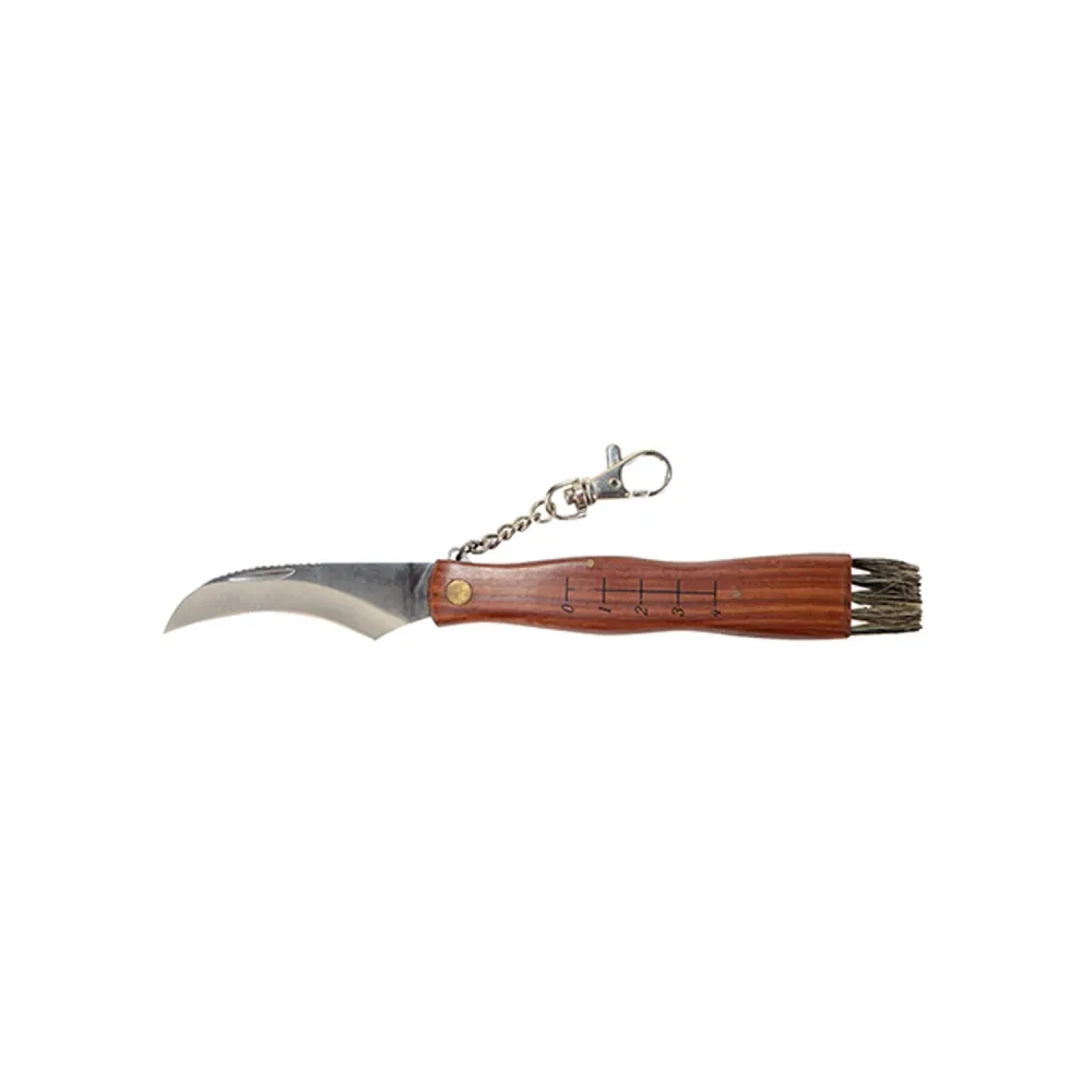 Greenmill GR5040 Tuinieren Mes Paddestoel Picker Borstel 4cm Maat Stalen Houten Handvat