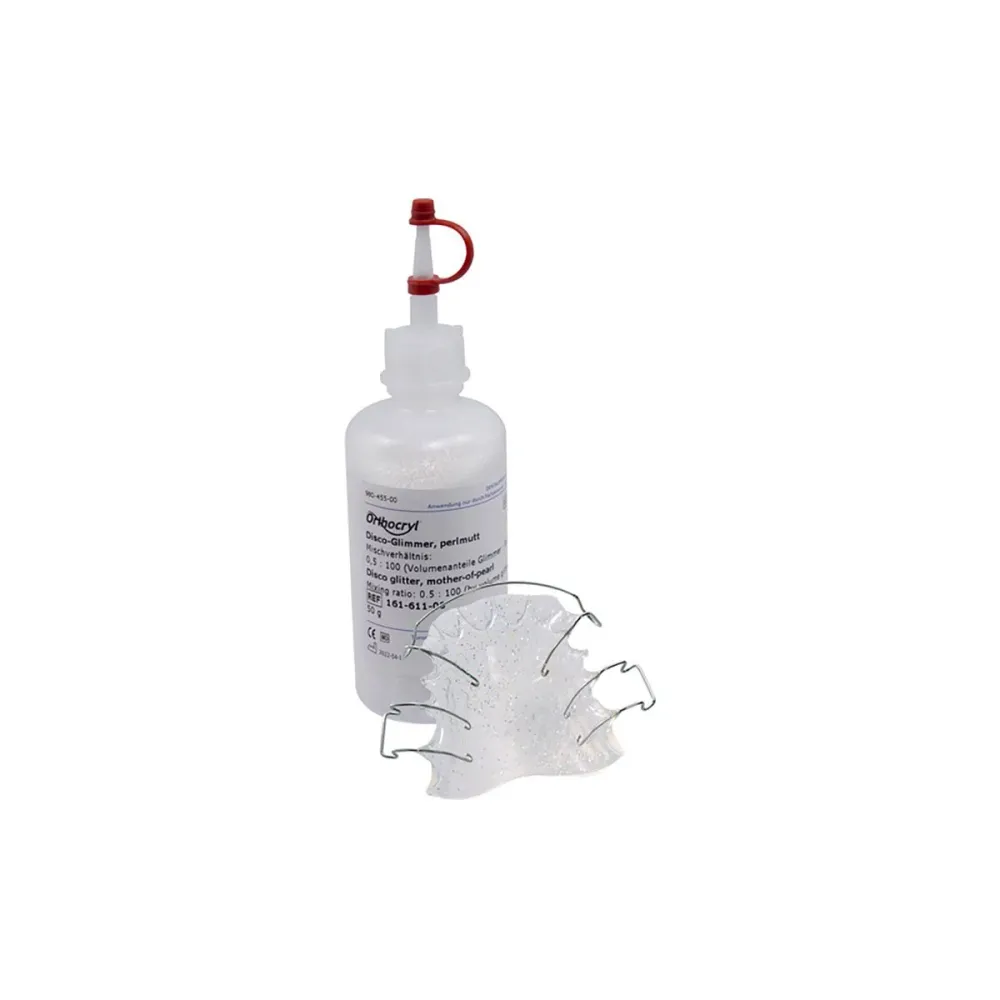 Orthocryl glitter - mother - -pearl - 50 gr bottle - Ortho resin use