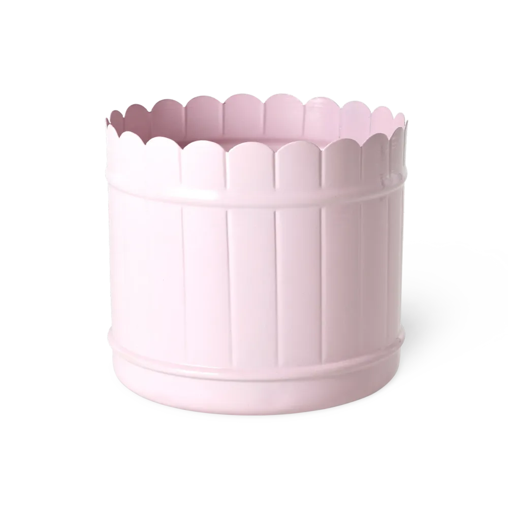 Metal Flower Pot - Soft Roze