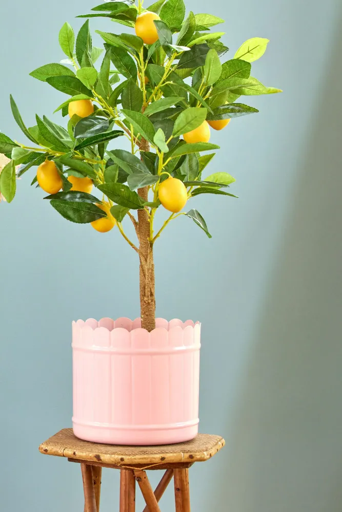 Metal Flower Pot - Soft Roze