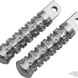 Ribbed Foot Pegs Chroom Harley-Davidson met montagehandleiding