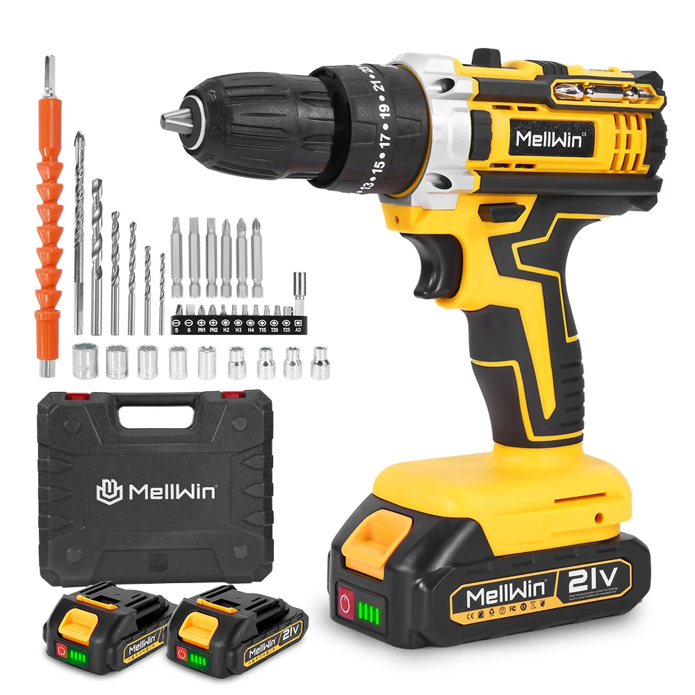 ONEVAN Brushless Accu Impact Drill Set 34 Accessories | Makita 18V Battery