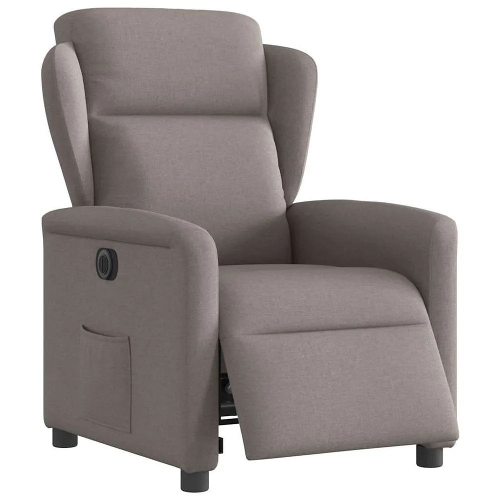 Accu Fauteuil verstelbaar elektrisch stof taupe
